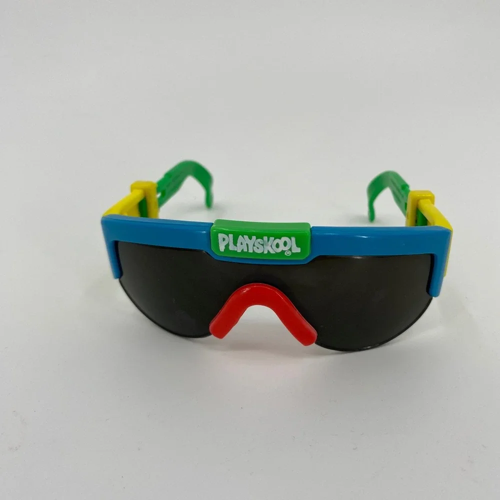 Vintage Playskool Kids Sunglasses 90s Retro‎ Color Block Shield Shades RARE FIND